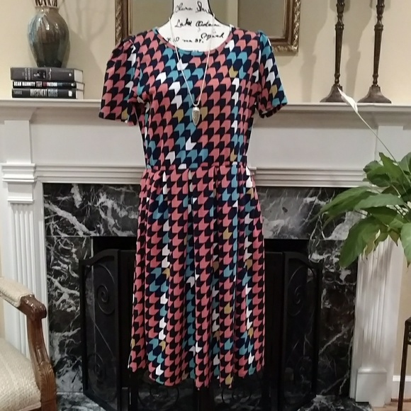 LuLaRoe Dresses & Skirts - 💙🖤LuLaRoe Amelia Dress 🐾